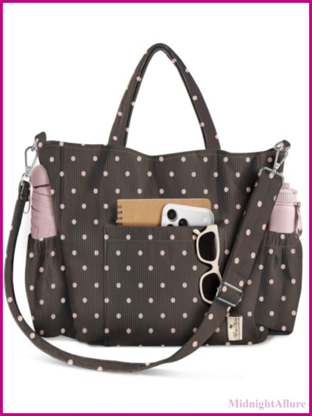 Corduroy Crossbody Tote Bag for Women Laptop Shoulder Bag
